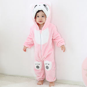 MICHLEY अपनी खुद की डिजाइन बच्चों फलालैन Rompers लड़कों Hooded कपड़े एक टुकड़ा पशु बेबी कॉस्टयूम - Product Image 6