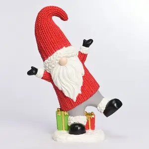 Güzel Elf Gnome bebek yüzü olmayan noel Navidad yeni yıl reçine noel Gnome bahçe süslemeleri