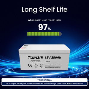 Batería de Gel de 12V 250Ah de Ciclo Profundo AGM, Baterías de Almacenamiento de Plomo-Ácido para Sistemas de Energía Solar, Libre de Mantenimiento - Product Image 4