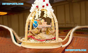 Cochecito de mano para novia musulmana, diseño DLI increíble para la entrada de la novia, boda india impresionante y mahndi Doli Palki - Product Image 6