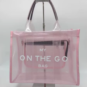 Bolsas de Mano de Lujo con Logotipo Personalizado, Resistentes al Agua/Impermeables, de PVC Tridimensional Transparente, Reciclables, Reutilizables, con Cierre de Cremallera - Product Image 1