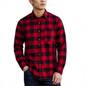 Chemise en flanelle à carreaux pour homme OEM, manches longues, boutonnée, décontractée, avec poche poitrine, douce, chaude, brossée, pour l'automne et l'hiver - Product Image 5