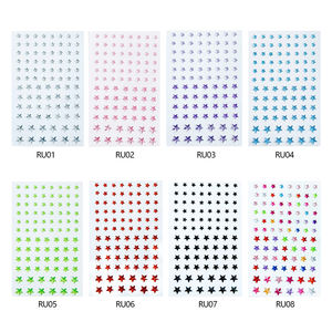 สติกเกอร์พลอยเทียมติดบนใบหน้าสีสันสดใสสำหรับตกแต่งผู้หญิง - Product Image 3