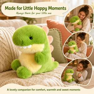Peluche dinosaure avec dos à picots et grand sourire, dinosaure en peluche vert doux pour enfants, cadeau - Product Image 4