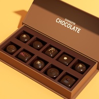 Emballage cadeau en chocolat écologique personnalisé, boîte en papier rigide magnétique de luxe en forme de livre, recyclable, avec doublure en éponge et inserts en plastique