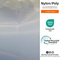 Tissu en maille de nylon blanc 40 g/m² respirant, léger (1 mm), 100 % nylon, pour robes de soirée et robes à paillettes, tissu tulle, tissu dentelle