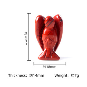 1in pietra curativa di cristallo naturale intaglio piccolo angelo Non poroso simboleggia amore e bellezza Mini ornamenti per la decorazione della casa - Product Image 3