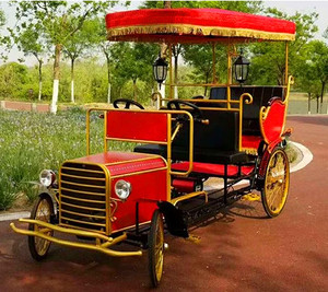 Vélo à pédales électrique à quatre roues, quadricycle Surrey, fabrication <span class=keywords><strong>artisanale</strong></span>, vente chaude - Product Image 3