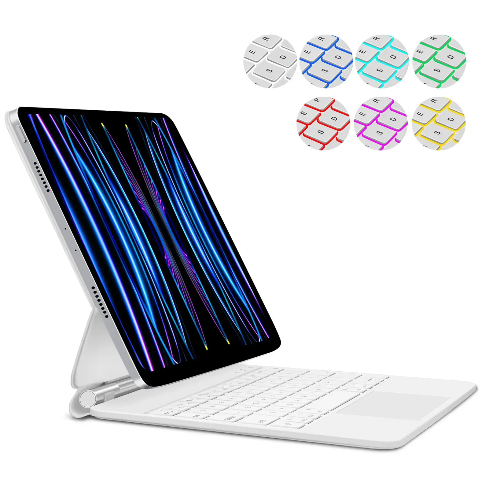 Magic-Style-Tastatur für iPad Mini6 8,3 Zoll dünnes, hintergrund beleuchtetes, schmales, robustes Folio mit Track pad