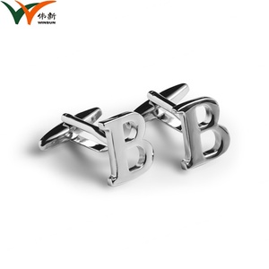 กระดุมข้อมือโลหะผสมสังกะสี ดีไซน์พิเศษ คุณภาพสูง แฟชั่น พร้อมตัวอักษรโลโก้แบบกำหนดเอง - Product Image 4