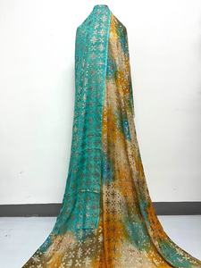 Abito da sposa da ragazza pronto per la nave 3.5 metri tessuto Chiffon Dirac 2.05 metri Gabasar tessuto Jacquard semplice stile 100% seta - Product Image 2