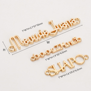 Phụ kiện túi xách mạ không niken, biển tên kim loại, logo thương hiệu, chữ cái tùy chỉnh, nhãn kim loại cho túi xách và quần áo - Product Image 4