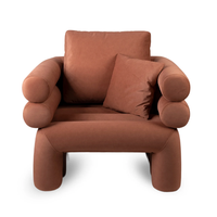 Canapé design moderne en forme de tube pour une personne Fauteuil inclinable en velours Puff Sofa pour appartement, villa ou hôtel
