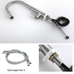 High Quality 304 Stainless Steel Pull-Out Desk Mounted <strong>Kitchen</strong> Sink <strong>Faucet</strong> Pull Down <strong>Sprayer</strong> Tap <strong>Kitchen</strong> Sink <strong>Faucet</strong> Basin - Product Image 5