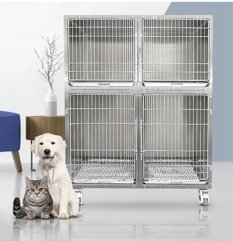 SUS304 dog kennel for pet hospital