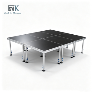 Portable Stage Mobile Stage Aluminum Portable Stage <b>Platform</b> with Aluminum Riser - Product Image 1