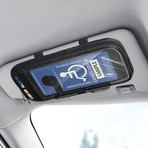 Individuelles Auto-Visor Behinderungsschutz Oxford Behinderte Parkausweis schützt Aufbewahrungsbeutel PVC transparente hängende Zertifikatsbeutel