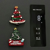 2 Imanes Decorativos para Refrigerador con Forma de Árbol de Navidad, Bastones de Caramelo, Copos de Nieve y Estrellas, para Regalos Navideños y Decoración