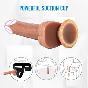 Starker Saugfuß Toiletten-Mädchen Masturbation Genuss Bester weiblicher Silikon-Dildo Riesiges realistisches Sexspielzeug für Frauen <span class=keywords><strong>Sex</strong></span>-Toys - Product Image 3