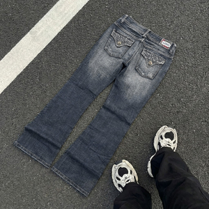 Pantalones Vaqueros <span class=keywords><strong>de</strong></span> <span class=keywords><strong>Hombre</strong></span> Personalizados, Estilo <span class=keywords><strong>Vaquero</strong></span>, <span class=keywords><strong>de</strong></span> Tiro Bajo, Rectos, Ajustados, Vintage, con Lavado Ácido, <span class=keywords><strong>de</strong></span> Fabricante - Product Image 2