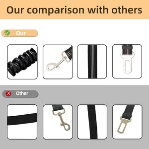 Adjustable Strap Buckle From 13 to 23 Inches Safety Dog <b>Harness</b> Leash Vehicle Pet Car Seat Belts - Product Image 4