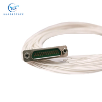Connecteur de prise électrique rectangulaire micro Huadespace J30J-25ZKP série J30J, 25 broches, nickelé argenté, industriel