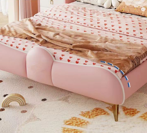 Letto Principessa con Fiocco in Pelle Rosa 1,5m Moderno Semplice Lussuoso Comodo Durevole <span class=keywords><strong>per</strong></span> Camera da Letto delle Bambine - Product Image 6