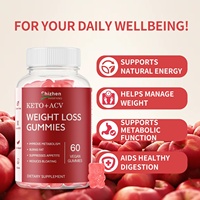Gummies véganes Keto fruitées au vinaigre de cidre de pomme pour la perte de poids, 1500mg, brûle-graisses, coupe-faim, stimule le métabolisme, 3g*60