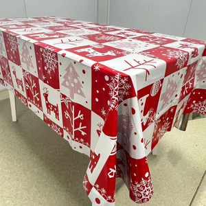 Eco-Friendly Moose Antler Pattern Tablecloth for Kids Unique Birthday & Christmas Party Decoration Christmas Supplies Promotion