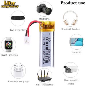 Pin Sạc <span class=keywords><strong>Lithium</strong></span> <span class=keywords><strong>Polymer</strong></span> 3.7V 180Mah <span class=keywords><strong>501235</strong></span> Cho Tai Nghe MP3 Bút Video Với Đầu Nối 2Pin PH 2.0Mm Hình Lăng Trụ - Product Image 5