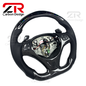 Volante de Fibra de Carbono con Pantalla LED Personalizada para el Interior del Automóvil, para <span class=keywords><strong>BMW</strong></span> E90 <span class=keywords><strong>328i</strong></span> E60 E46 E92 E87 E92 M3 E39 X5 E70 X6 E71 E82 - Product Image 3