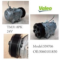 Kompresor AC Valeo TM31 OEM Asli Baru OE 5060101830 Unit Utama 24V 8PK 152mm Pemasangan Langsung 5EYES Unit Pendingin Bus Besar