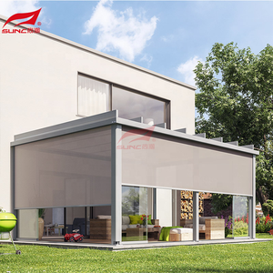 Moderne Aluminium-Motorisierte Lamellen-Dachpergola für Restaurants, Sonnenschutz-Pavillon, Bioklimatische <span class=keywords><strong>Pergola</strong></span> für Garagen - Product Image 4