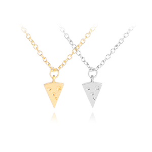 ZRM-collar con colgante de Pizza y queso para mujer, gargantilla de Amistad de oro y plata, collar para <span class=keywords><strong>amigos</strong></span> para siempre - Product Image 1