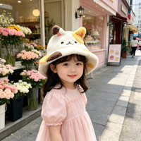 Gorro infantil con orejas de gato de felpa personalizado con muestra gratis OEM/ODM fabricación con etiqueta privada