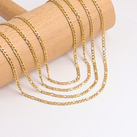 Chaîne Figaro personnalisée en gros JUSNOVA, 20 pouces, chaînes pour femmes, bijoux en acier inoxydable, chaînes classiques pour la fabrication de bijoux