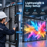 Écran LED transparent intérieur/extérieur P3.91 P7.82, affichage LED couleur pleine, vitrine publicitaire, mur vidéo