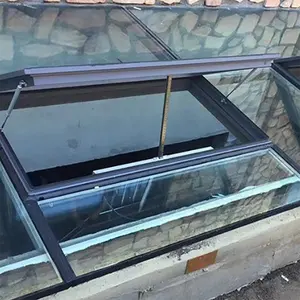 Fenêtres de lucarne de toit personnalisées en aluminium pour toit plat en verre isolant