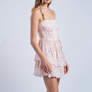 Fabricant de vêtements personnalisés : Robes décontractées d'été pour femmes, avec logo de marque, lacets et imprimés dentelle, style Y2K - Product Image 3