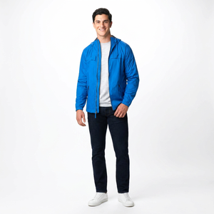 Vestes coupe-vent personnalisées avec logo pour hommes Sports de plein air Vestes coupe-vent OEM Respirantes Vestes coupe-vent grande taille pour hommes - Product Image 1