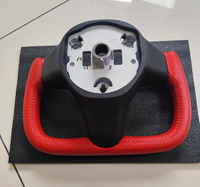Volante Calefactable de 350 mm Compatible con Tesla Model 3 Model Y, Volante de Cuero con Marco de Aleación de Aluminio OE 1490214-00-B
