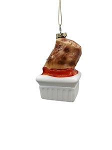 Adornos Navideños de Vidrio Hechos a Mano con Temática de Comida Realista |   Plato de Ostras, Filete de T-bone, Pollo Asado, Lata de <span class=keywords><strong>Sardinas</strong></span> |   Vacaciones - Product Image 5