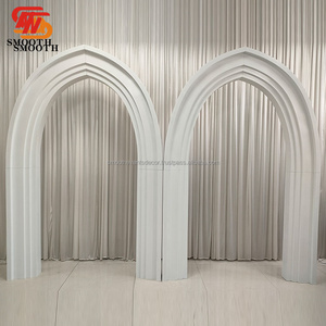 Suave, recién llegado, arco de templo de Metal blanco, marco blanco de Metal, arco, telón de fondo para iglesia, boda, evento, decoración de escenario - Product Image 1