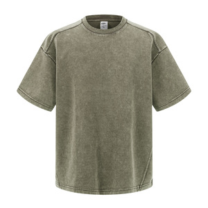 T-shirt vintage délavé à l'acide, épaules tombantes, pour femme, taille XL, noir, coton, vêtement décontracté - Product Image 3