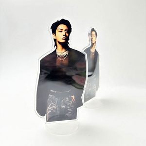 Hot Stock Kpop Character Standing <b>Card</b> Acrylic Display Rack Small <b>Card</b> Picture Frame Plastic Desktop Gift Rack for <b>Table</b> Use - Product Image 4