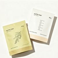 Sachets d'échantillons pour aliments pour animaux (granulés et poudre) avec ligne de déchirement facile, taille et logo personnalisés, conception couleur, pour emballage de test