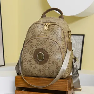 Büyük kapasiteli sırt çantası yüksek kaliteli PU okul çantası yeni ünlü kadın Retro baskı tasarım sırt çantası