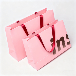 Tùy Chỉnh Sang Trọng Màu Nâu Bán Lẻ Màu In Quần Áo Mua Sắm Quà Tặng Đồ Trang Sức Bao Bì Kraft Màu Đen Màu Hồng Túi Giấy Với Logo - Product Image 3