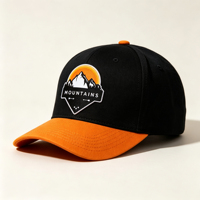 Casquette de baseball unisexe 6 panneaux bicolore réglable en coton, broderie logo, protection solaire, style sportif et tendance, printemps-automne – Grande Vente
