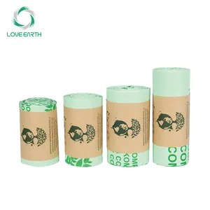 Wholesale Price Degradable Garbage Bags 100% Compostable Biodegradable Eco Friendly Garbage Trash Bags On Roll